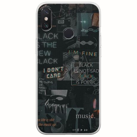 Aesthetic Black Xiaomi Redmi Note 5 Flexible TPU (Διάφανη Σιλικόνη)