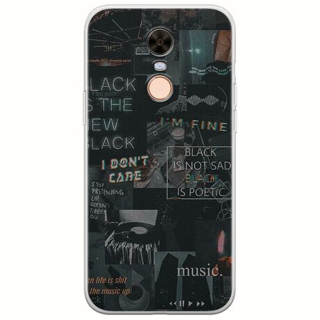 Aesthetic Black Xiaomi Redmi 5 Plus Flexible TPU (Διάφανη Σιλικόνη)