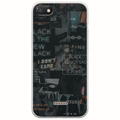 Aesthetic Black Xiaomi Redmi 6A Flexible TPU (Διάφανη Σιλικόνη)