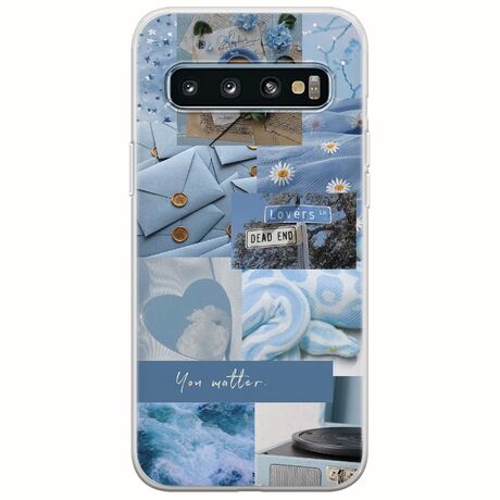 Aesthetic Blue Samsung Galaxy S10 Flexible TPU (Διάφανη Σιλικόνη)