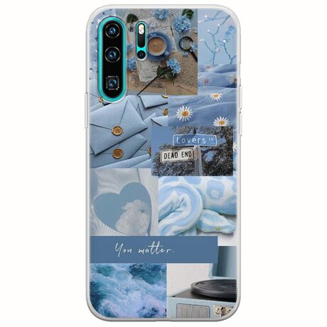 Aesthetic Blue Huawei P30 Pro Flexible TPU (Διάφανη Σιλικόνη)