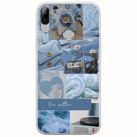 Aesthetic Blue Huawei Honor Play Flexible TPU (Διάφανη Σιλικόνη)