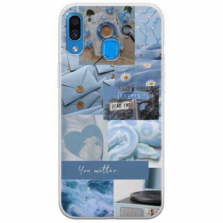 Aesthetic Blue Samsung Galaxy A20e Flexible TPU (Διάφανη Σιλικόνη)