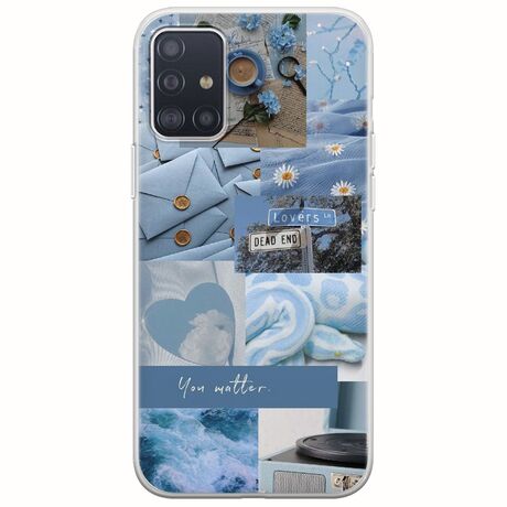 Aesthetic Blue Samsung Galaxy A51 Flexible TPU (Διάφανη Σιλικόνη)