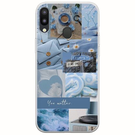Aesthetic Blue Samsung Galaxy M20 Flexible TPU (Διάφανη Σιλικόνη)