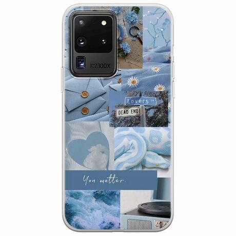 Aesthetic Blue Samsung Galaxy S20 Ultra Flexible TPU (Διάφανη Σιλικόνη)