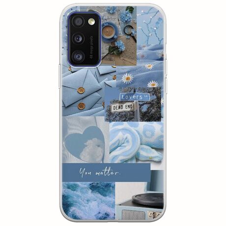 Aesthetic Blue Samsung Galaxy A41 Flexible TPU (Διάφανη Σιλικόνη)