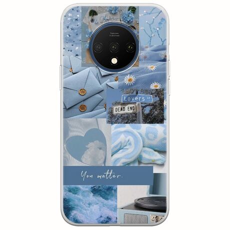 Aesthetic Blue OnePlus 7T Flexible TPU (Διάφανη Σιλικόνη)