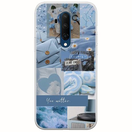 Aesthetic Blue OnePlus 7T Pro Flexible TPU (Διάφανη Σιλικόνη)