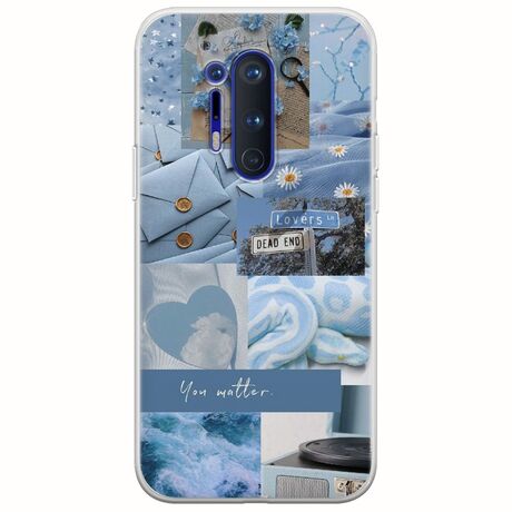 Aesthetic Blue OnePlus 8 Pro Flexible TPU (Διάφανη Σιλικόνη)
