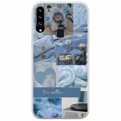 Aesthetic Blue Samsung Galaxy A20s Flexible TPU (Διάφανη Σιλικόνη)