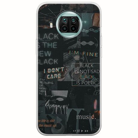 Aesthetic Black Xiaomi Mi 10T Lite Flexible TPU (Διάφανη Σιλικόνη)