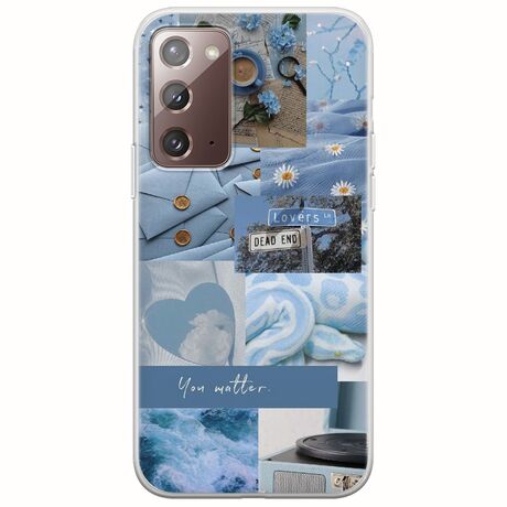 Aesthetic Blue Samsung Galaxy Note 20 Flexible TPU (Διάφανη Σιλικόνη)