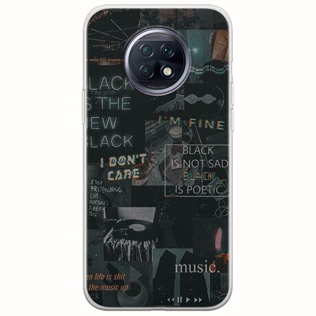 Aesthetic Black Xiaomi Redmi Note 9T 5G Flexible TPU (Διάφανη Σιλικόνη)