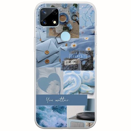 Aesthetic Blue Realme 7i Flexible TPU (Διάφανη Σιλικόνη)