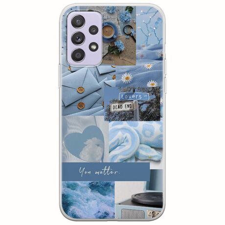 Aesthetic Blue Samsung Galaxy A52 (4G/5G) A52s Flexible TPU (Διάφανη Σιλικόνη)