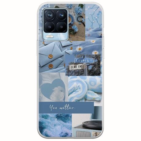 Aesthetic Blue Realme 8 / 8 Pro Flexible TPU (Διάφανη Σιλικόνη)