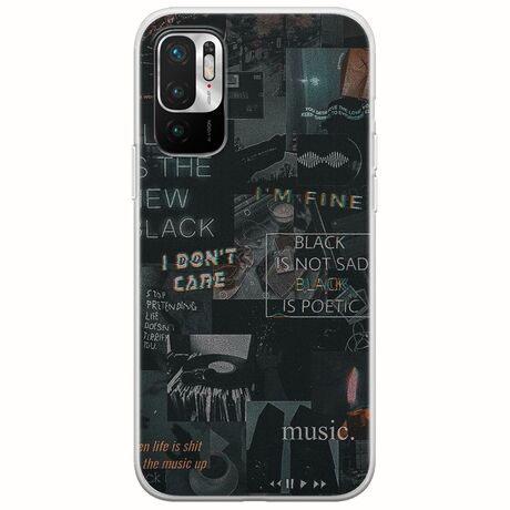 Aesthetic Black Xiaomi Redmi Note 10 5G Flexible TPU (Διάφανη Σιλικόνη)