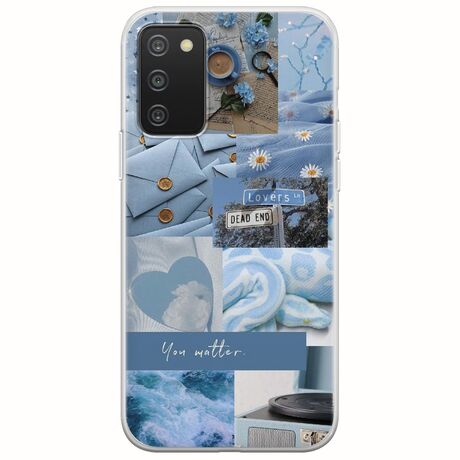 Aesthetic Blue Samsung Galaxy A02s Flexible TPU (Διάφανη Σιλικόνη)