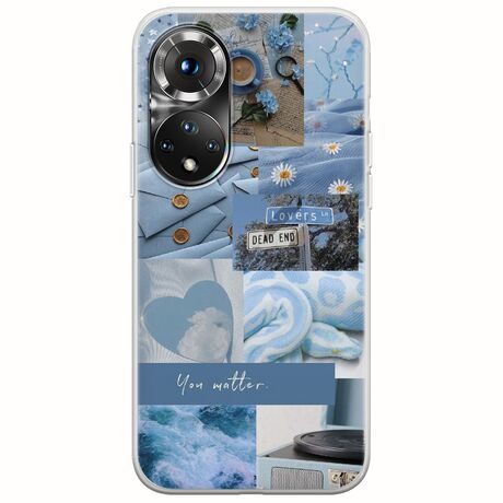 Aesthetic Blue Huawei Honor 50 Flexible TPU (Διάφανη Σιλικόνη)