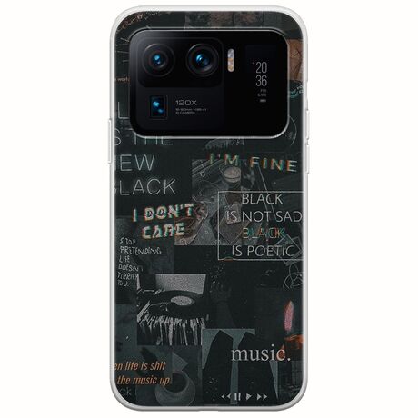 Aesthetic Black Xiaomi Mi 11 Ultra Flexible TPU (Διάφανη Σιλικόνη)