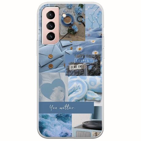 Aesthetic Blue Samsung Galaxy S22 Flexible TPU (Διάφανη Σιλικόνη)