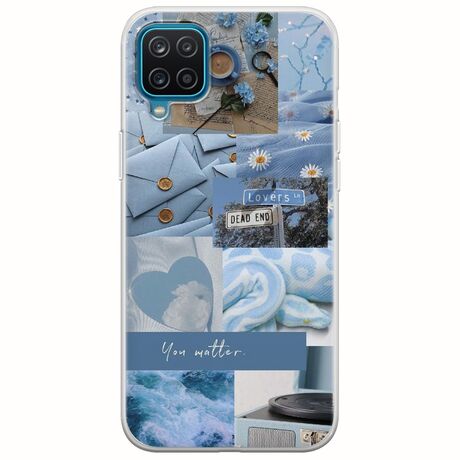 Aesthetic Blue Samsung Galaxy M12 Flexible TPU (Διάφανη Σιλικόνη)