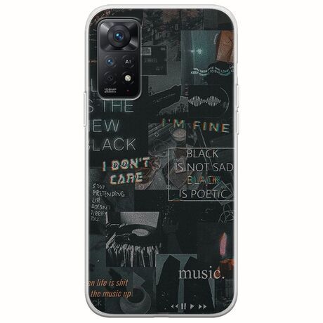 Aesthetic Black Xiaomi Redmi Note 11 Pro 4G / 5G Flexible TPU (Διάφανη Σιλικόνη)