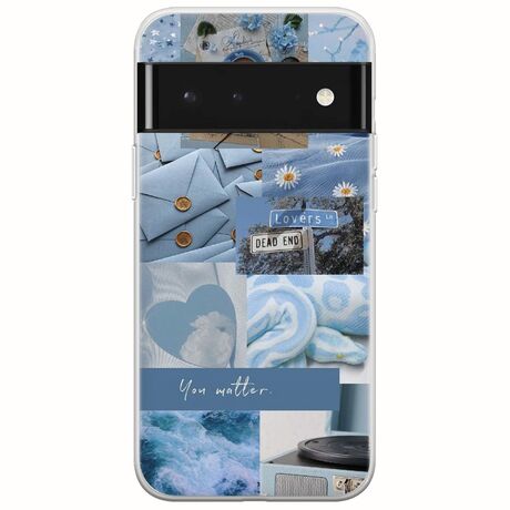 Aesthetic Blue Google Pixel 6 5G Flexible TPU (Διάφανη Σιλικόνη)