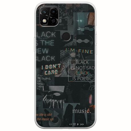 Aesthetic Black Xiaomi Redmi 10A Flexible TPU (Διάφανη Σιλικόνη)