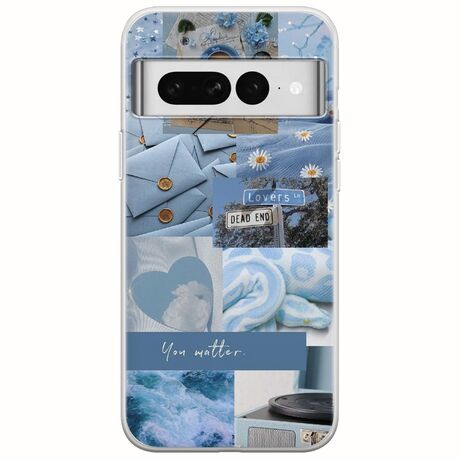 Aesthetic Blue Google Pixel 7 5G Flexible TPU (Διάφανη Σιλικόνη)