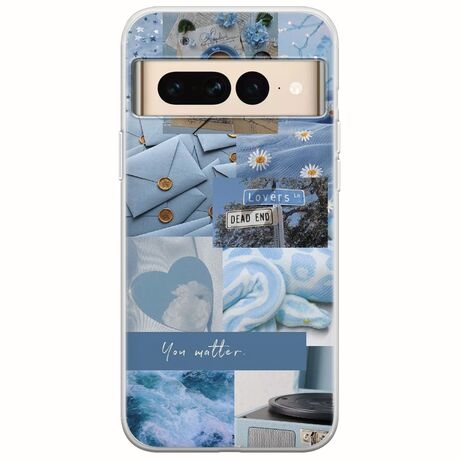 Aesthetic Blue Google Pixel 7 Pro 5G Flexible TPU (Διάφανη Σιλικόνη)