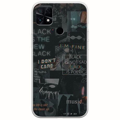 Aesthetic Black Xiaomi Poco C40 Flexible TPU (Διάφανη Σιλικόνη)