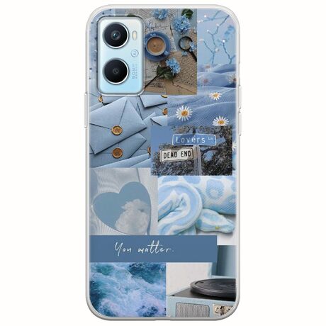 Aesthetic Blue Oppo A96 4G Flexible TPU (Διάφανη Σιλικόνη)