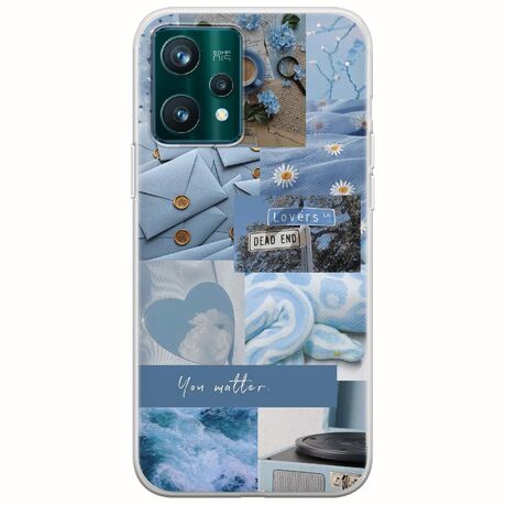 Aesthetic Blue Realme 9 5G Flexible TPU (Διάφανη Σιλικόνη)