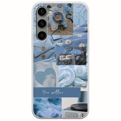 Aesthetic Blue Samsung Galaxy S23 5G Flexible TPU (Διάφανη Σιλικόνη)
