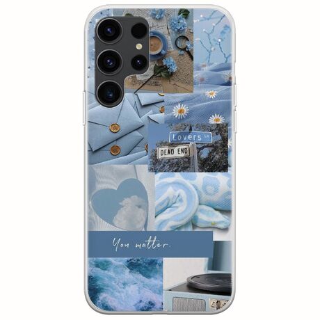 Aesthetic Blue Samsung Galaxy S23 Ultra 5G Flexible TPU (Διάφανη Σιλικόνη)