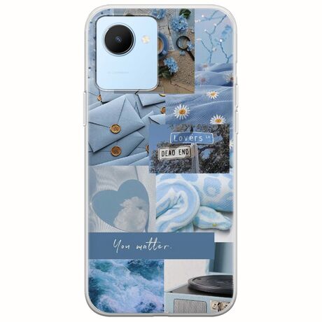 Aesthetic Blue Realme Narzo 50i Prime Flexible TPU (Διάφανη Σιλικόνη)