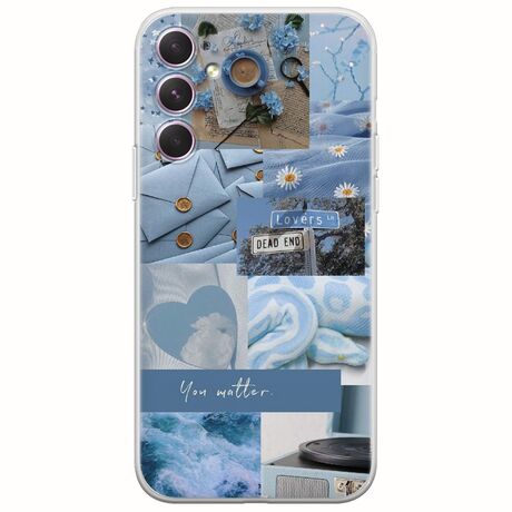 Aesthetic Blue Samsung Galaxy A14 5G Flexible TPU (Διάφανη Σιλικόνη)