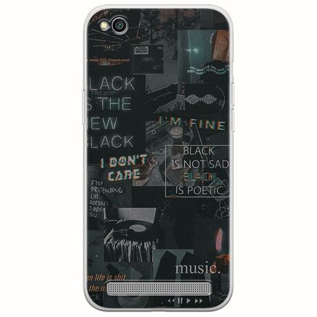 Aesthetic Black Xiaomi Redmi 5A Flexible TPU (Διάφανη Σιλικόνη)