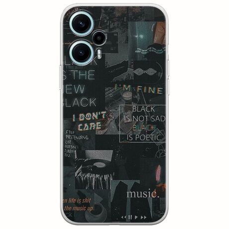 Aesthetic Black Xiaomi Poco F5 5G Flexible TPU (Διάφανη Σιλικόνη)