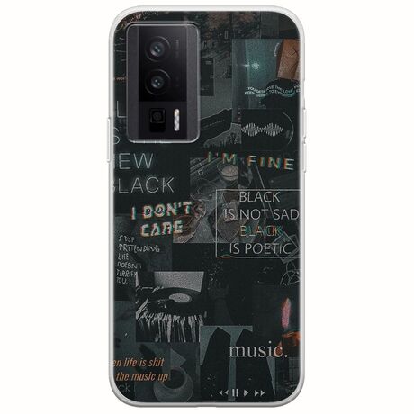 Aesthetic Black Xiaomi Poco F5 Pro 5G Flexible TPU (Διάφανη Σιλικόνη)