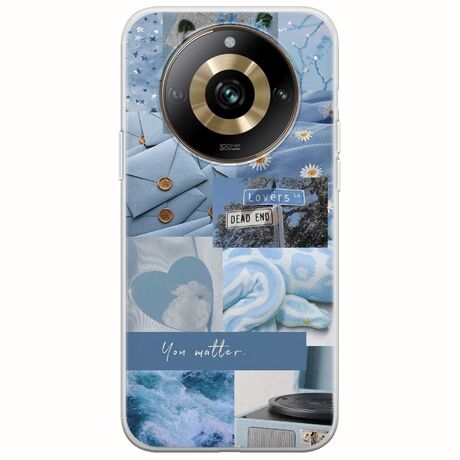 Aesthetic Blue Realme 11 Pro Plus 5G Flexible TPU (Διάφανη Σιλικόνη)