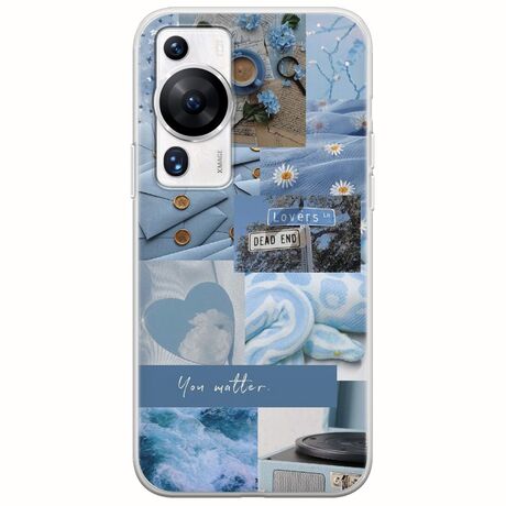 Aesthetic Blue Huawei P60 Flexible TPU (Διάφανη Σιλικόνη)