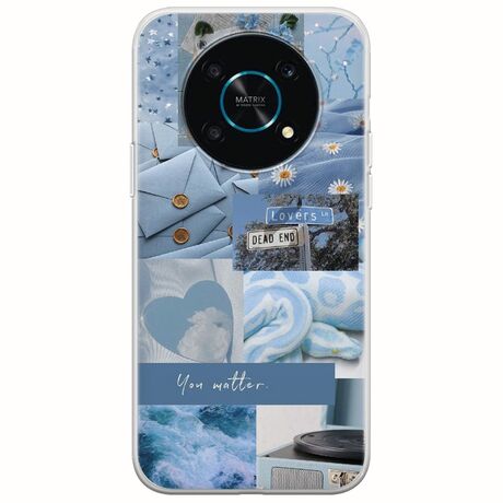 Aesthetic Blue Honor Magic 4 Lite 5G Flexible TPU (Διάφανη Σιλικόνη)