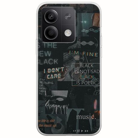 Aesthetic Black Xiaomi Redmi Note 13 Pro 5G Flexible TPU (Διάφανη Σιλικόνη)
