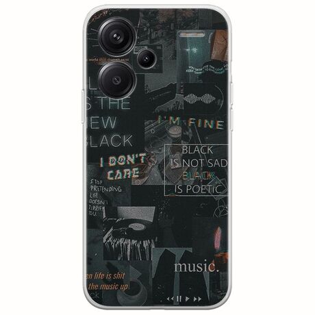 Aesthetic Black Xiaomi Redmi Note 13 Pro Plus 5G Flexible TPU (Διάφανη Σιλικόνη)