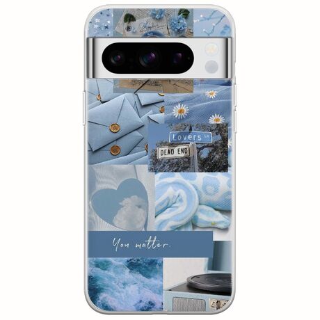 Aesthetic Blue Google Pixel 8 Pro 5G Flexible TPU (Διάφανη Σιλικόνη)