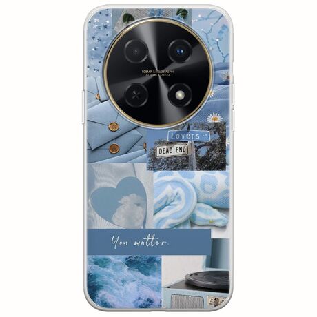 Aesthetic Blue Huawei Nova 12i Flexible TPU (Διάφανη Σιλικόνη)