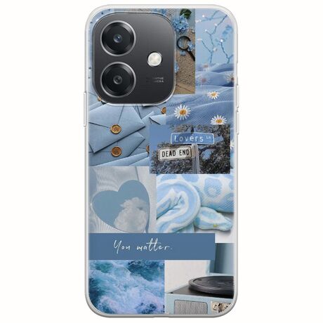 Aesthetic Blue Oppo A40 Flexible TPU (Διάφανη Σιλικόνη)